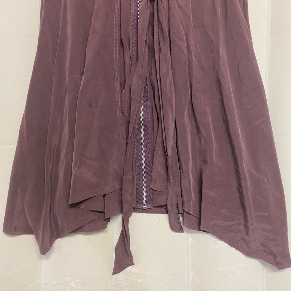 AllSaints All Saints Women’s Jayda Dress Size 0 100% Silk Maroon Feminine Dainty - Picture 7 of 15